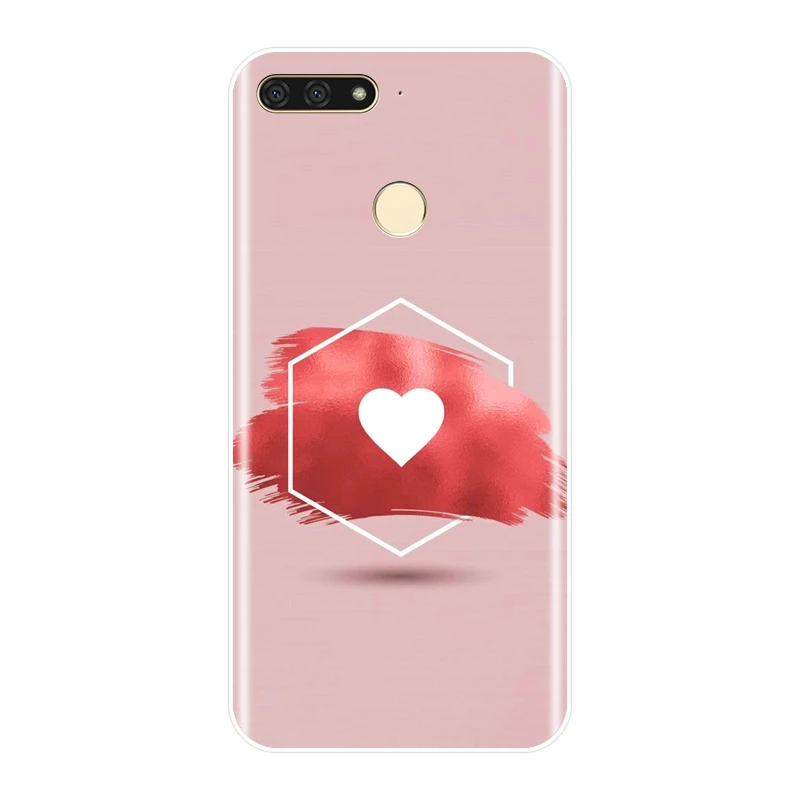 Задняя крышка для Huawei Y5 Y6 Y7 Prime 2017 2018 Y9 2019 Y3 II Pro розовый сердце самолет королева