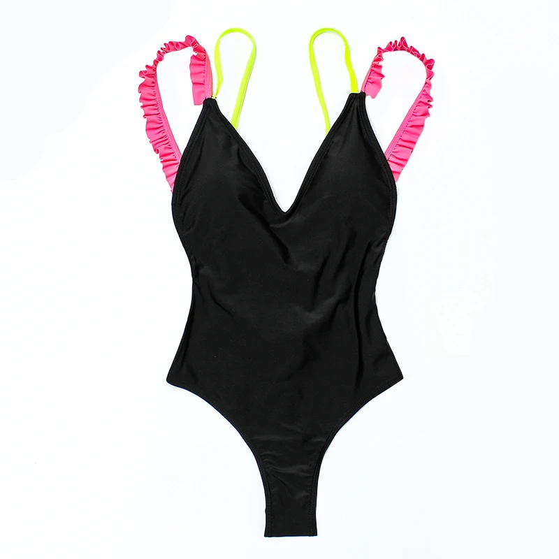 Новинка 2014 Цельный купальник в стиле ретро сплошной цвет женский сексуальный