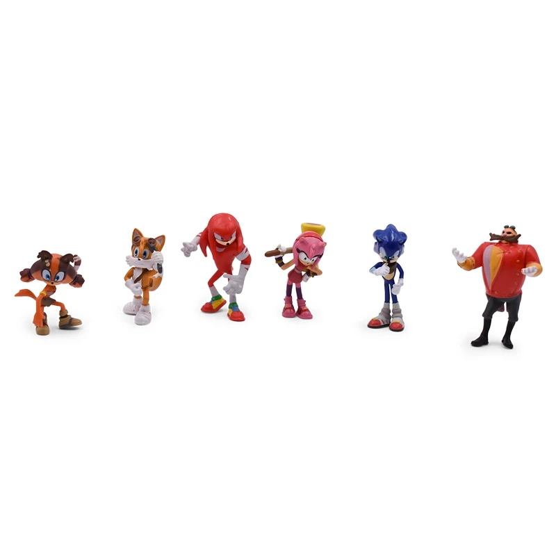 Sonic зубная щётка 6 шт./компл. кукла аниме Рисунок Игрушки 4st поколения бум Редкие Dr Роботник тени ПВХ игрушки для детей герои подарок 4-7 см