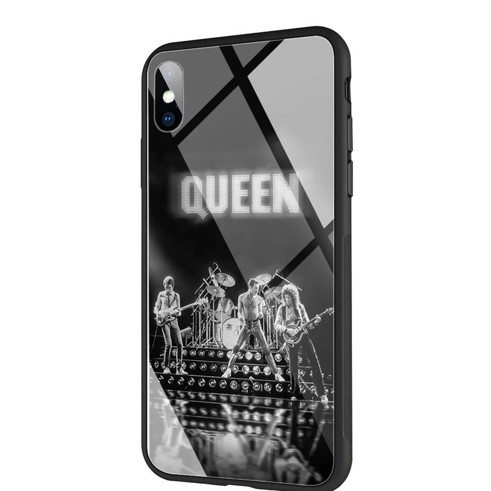 TG10 Чехол YIMAOC queen Freddie Mercury из закаленного стекла для iPhone 11 Pro XS MAX XR X 8 7 6 6S Plus - Цвет: TG10