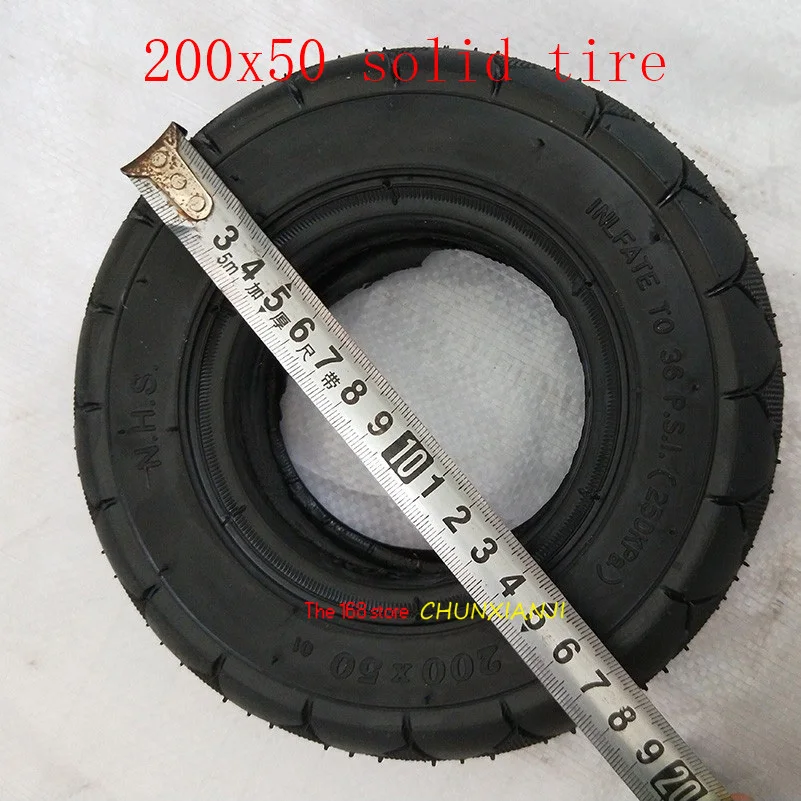 Новейшая бескамерная шина 200x50 (8x2) сплошная/наполненная пеной 200*50 для скутера Razor