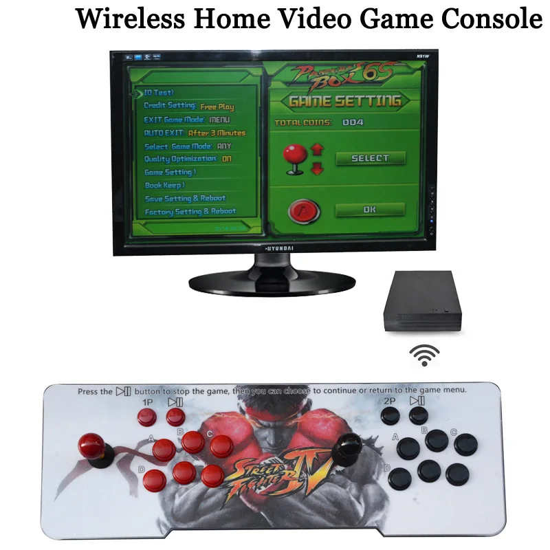 streetfighter IV ryu wireless arcade home video game console for childhood father's gift with 720p hdmi vga output joystick |
