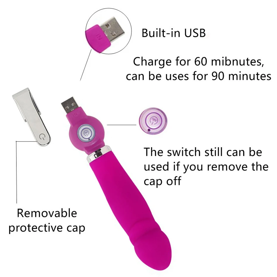 Фаллоимитатор APHRODISIA водонепроницаемый фаллоимитатор с зарядкой от USB 20