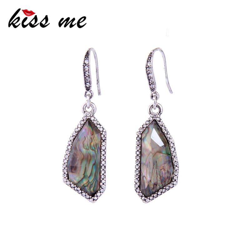 Женские асимметричные серьги KISS ME Винтажные подвески из цинкового сплава