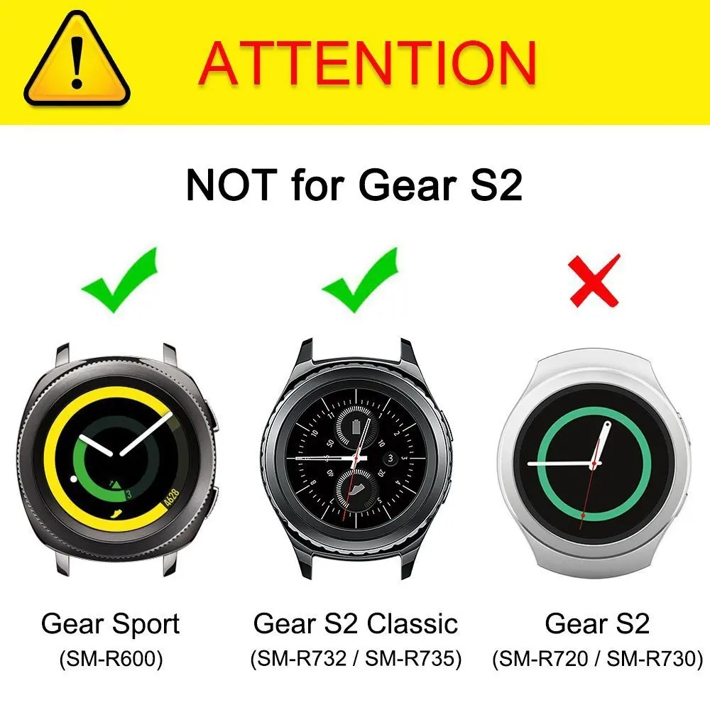 Силиконовый ремешок для часов Samsung Galaxy Watch Gear S3 S2 классический спортивный Xiaomi Amazfit
