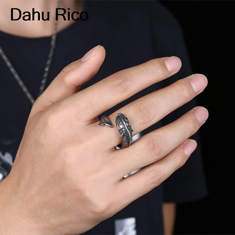 Карп Рыба alianca Кадо maitresse bague Свастика кольца мужчины Dahu Рико из нержавеющей стали