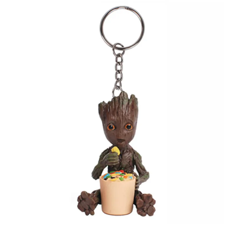 [Новинка] Baby Groots дерево человек фигура игрушки брелок кулон стражи Галактики танцы фильм фигурки подвески для игрушек ожерелье подарок