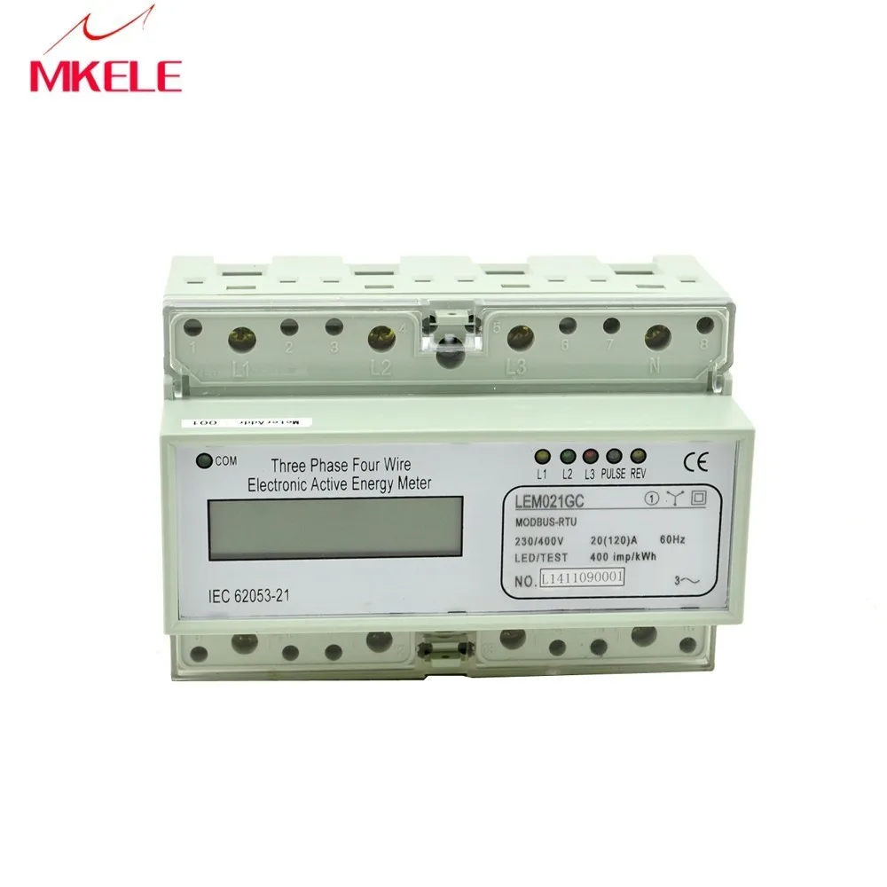 Высокое качество Modbus RTU Din Rail MK LEM021GC портативный цифровой LCD трехфазный счетчик