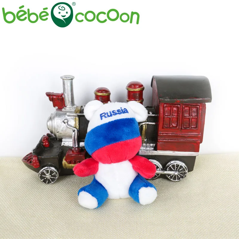 Bebecocoon Новинка 2017 года 10 см мини Национальный флаг России Мишка Брелок чучела