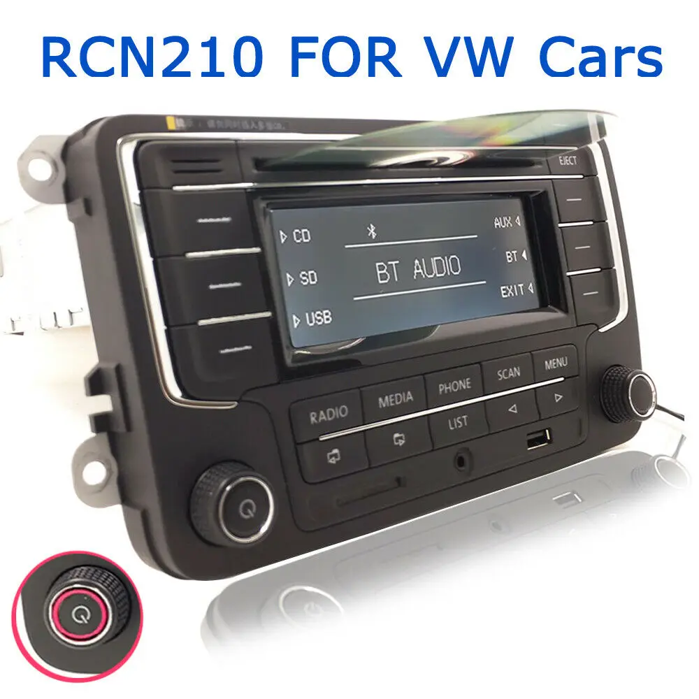 Авторадио Стерео RCN210+ CANBUS кабель Bluetooth CD USB AUX SD для Volkswagen GOLF PASSAT TOURAN POLO TIGUAN CADDY EOS CC