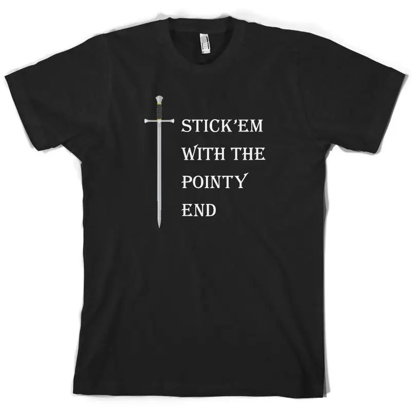 Stickɾm с острым концом-Мужская футболка-ТВ-игла меч-10 цветов печать футболка