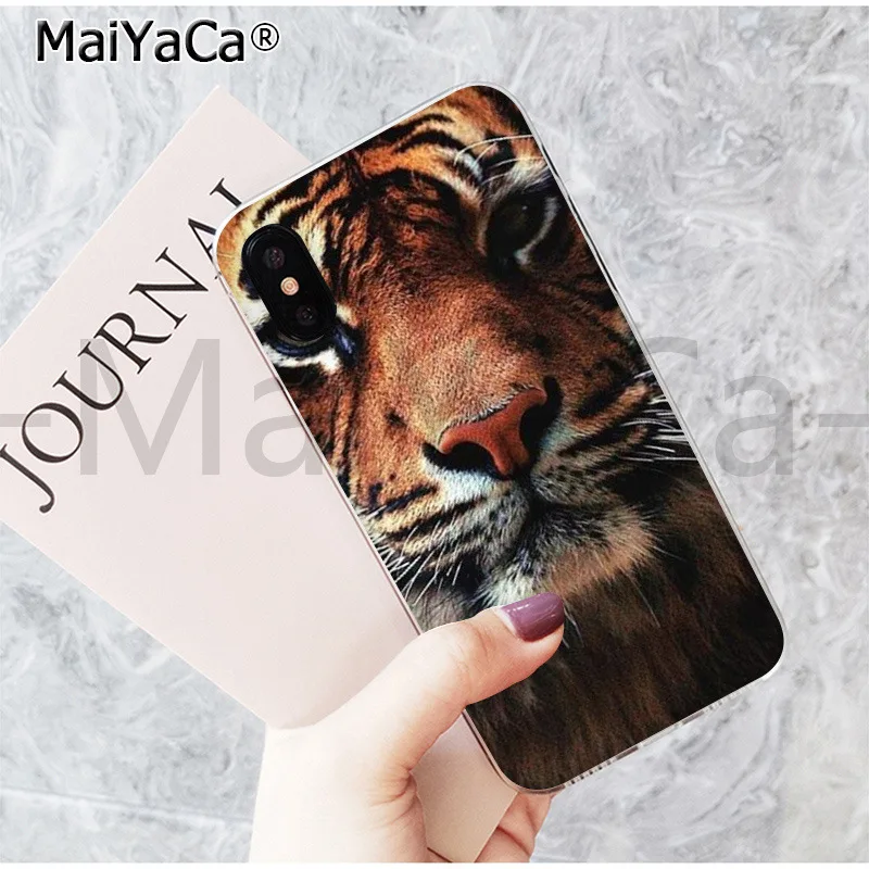 A8 MaiYaCa милый чехол для телефона модный Тигр Леопардовый принт пантера для iphone 11 pro 8 7 66S Plus X 5S SE 44S XS XR XS max - Цвет: A8