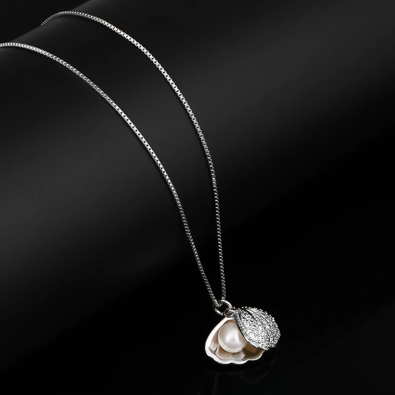 CHUKUI элегантные женские жемчужные ожерелья с кулоном кубические скорлупки из