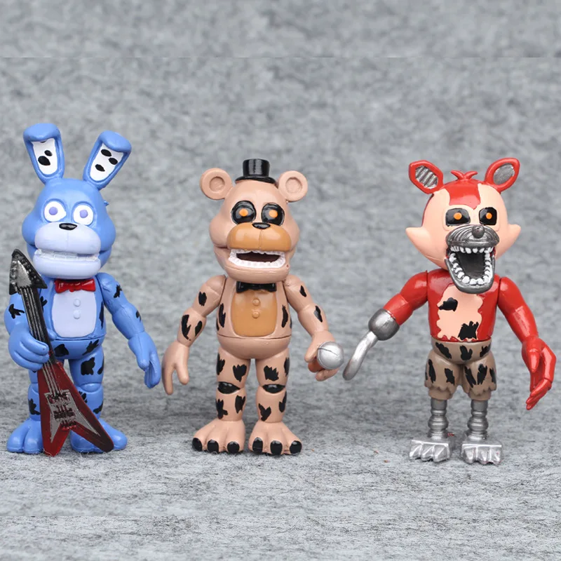 Экшн фигурки из аниме пять ночей у Фредди ПВХ Фигурки FNAF Fazbear Бонни Фокси игрушки