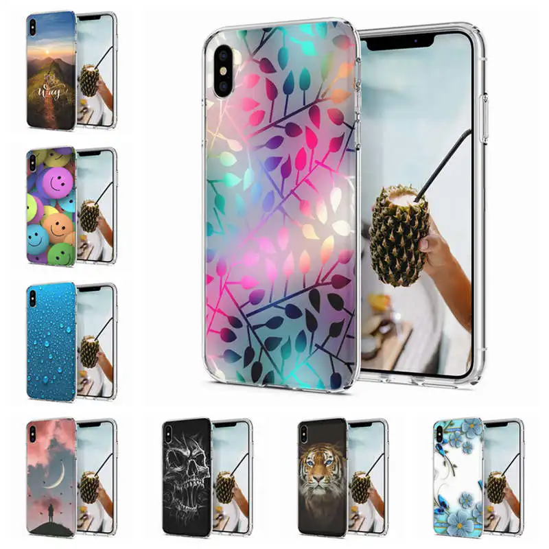 Мягкий чехол для телефона iPhone 6 XS Max чехлы из ТПУ цветной с изображением неба