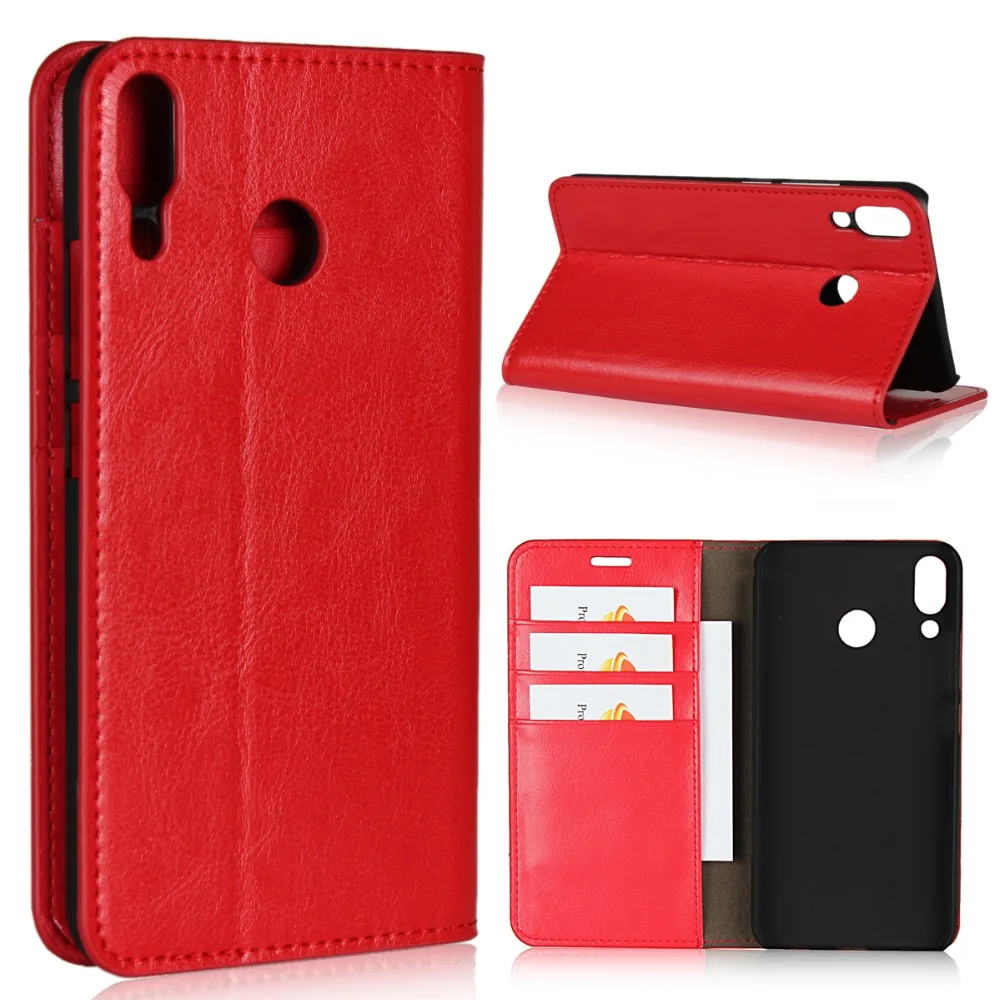 luxury genuine leather wallet case cover for asus zenfone 5z zs620kl phone accessory flip cover protective case free global shipping