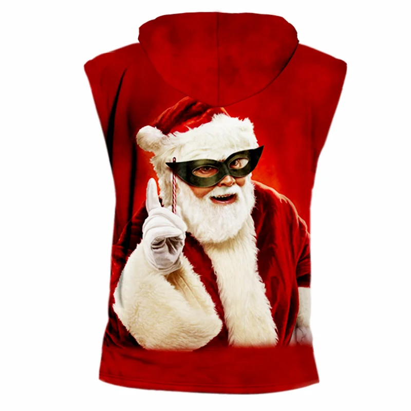 OGKB Мужская Осенняя новая свободная красная 3D забавная маска Санта Клаус с