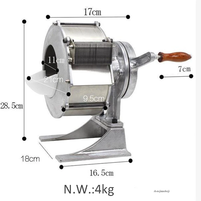 Маленький коммерческий слайсер для овощей ручной измельчитель картофеля