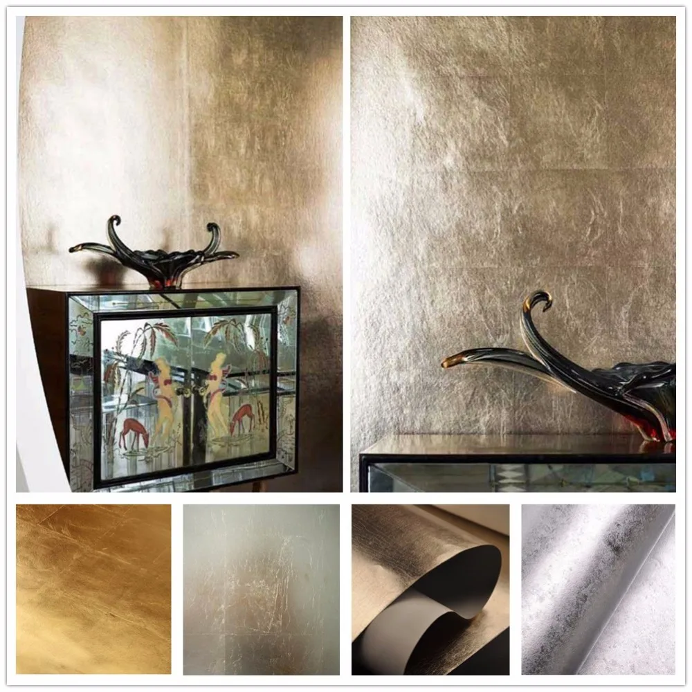 Настоящее золото фиол Металические покрытия стен роскошные обои для гостиной