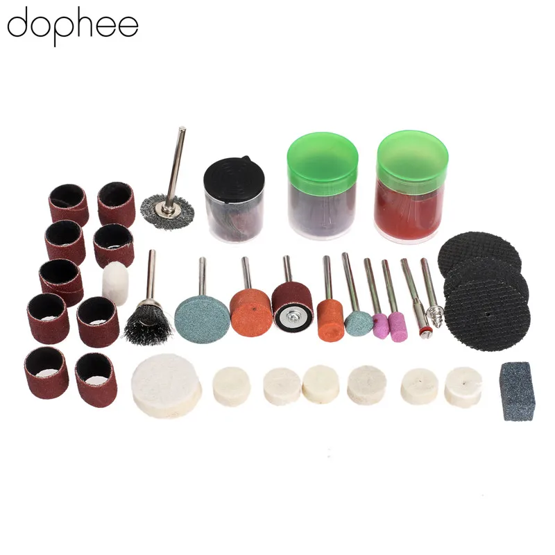 Dophee 75 шт. мини дрель Dremel аксессуары вращающаяся Полировка Шлифовка резка резьба