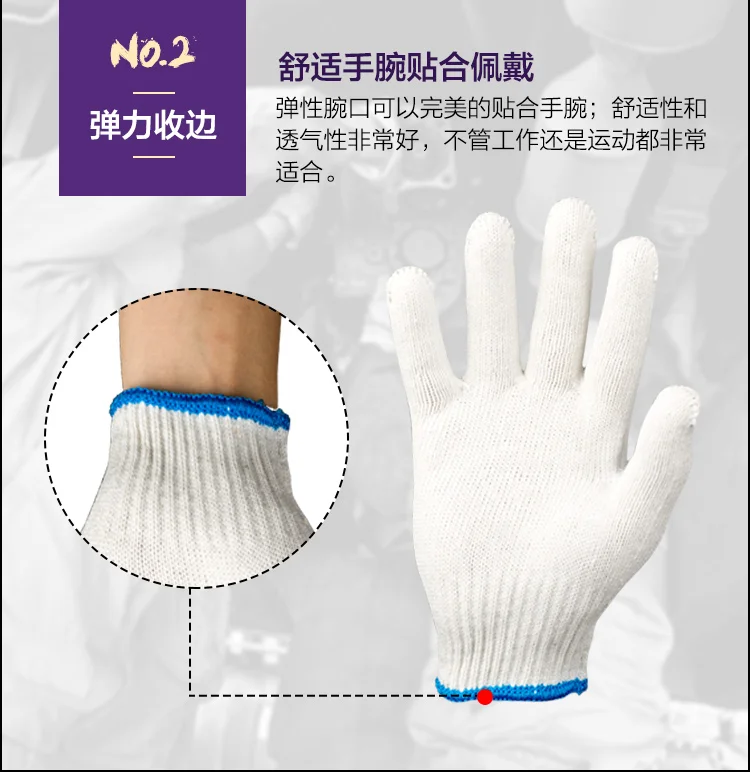ITAX-9913 Cotton gloves labor protection work wear-resistant thickening antiskid auto repair