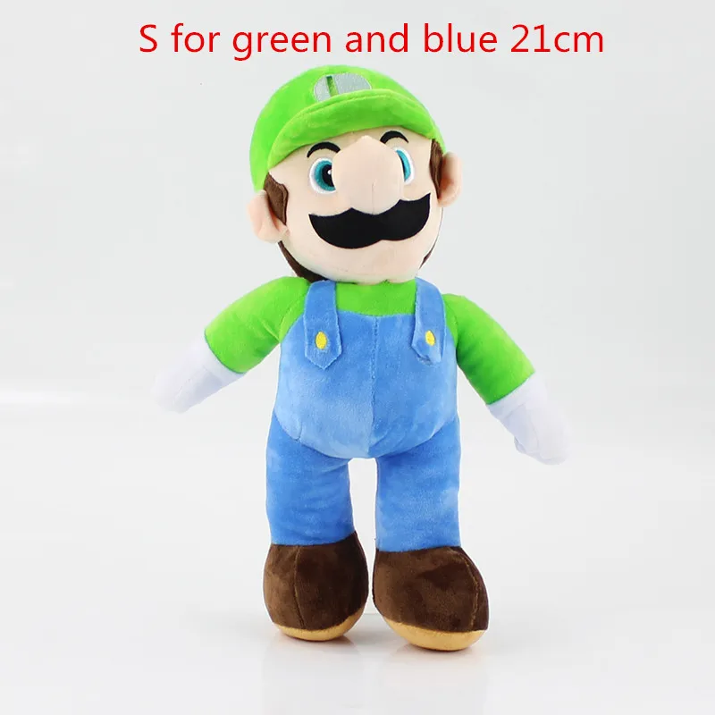 Luigi A 8-21 см Супер Марио Bros игра милые Goomba плюшевые куклы игрушки Луиджи Марио приведение бу троопа черепаха бомба мягкая для детей - Цвет: Luigi A