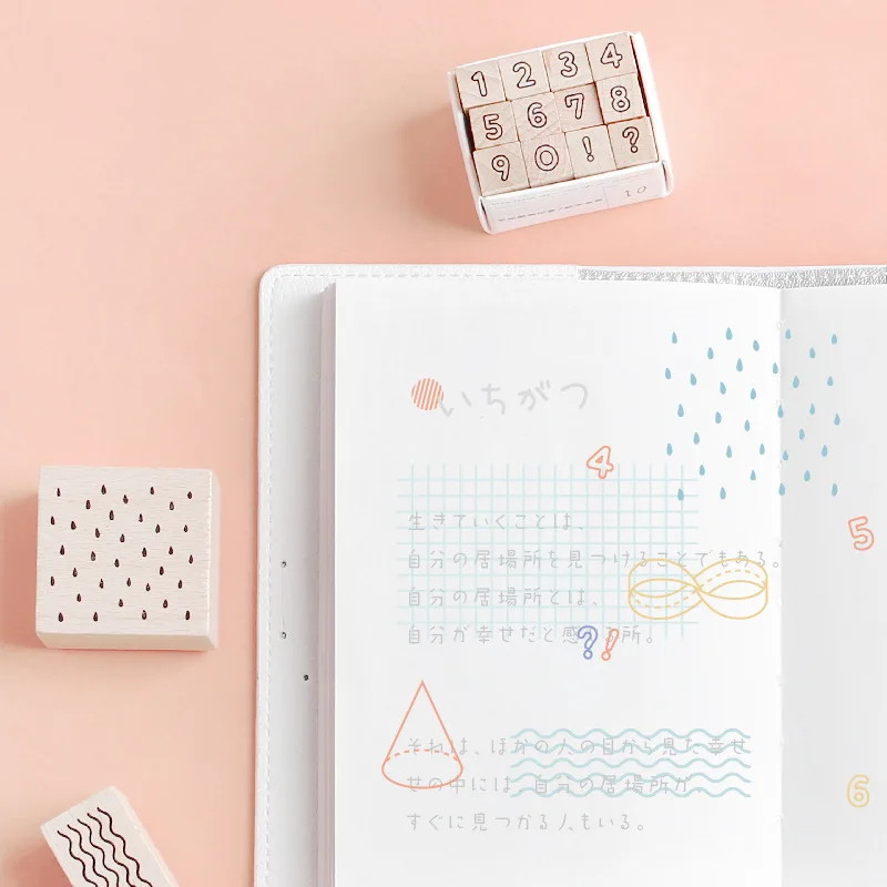 1 Набор в стиле ретро алфавит номер время планер узор деревянный набор штампов