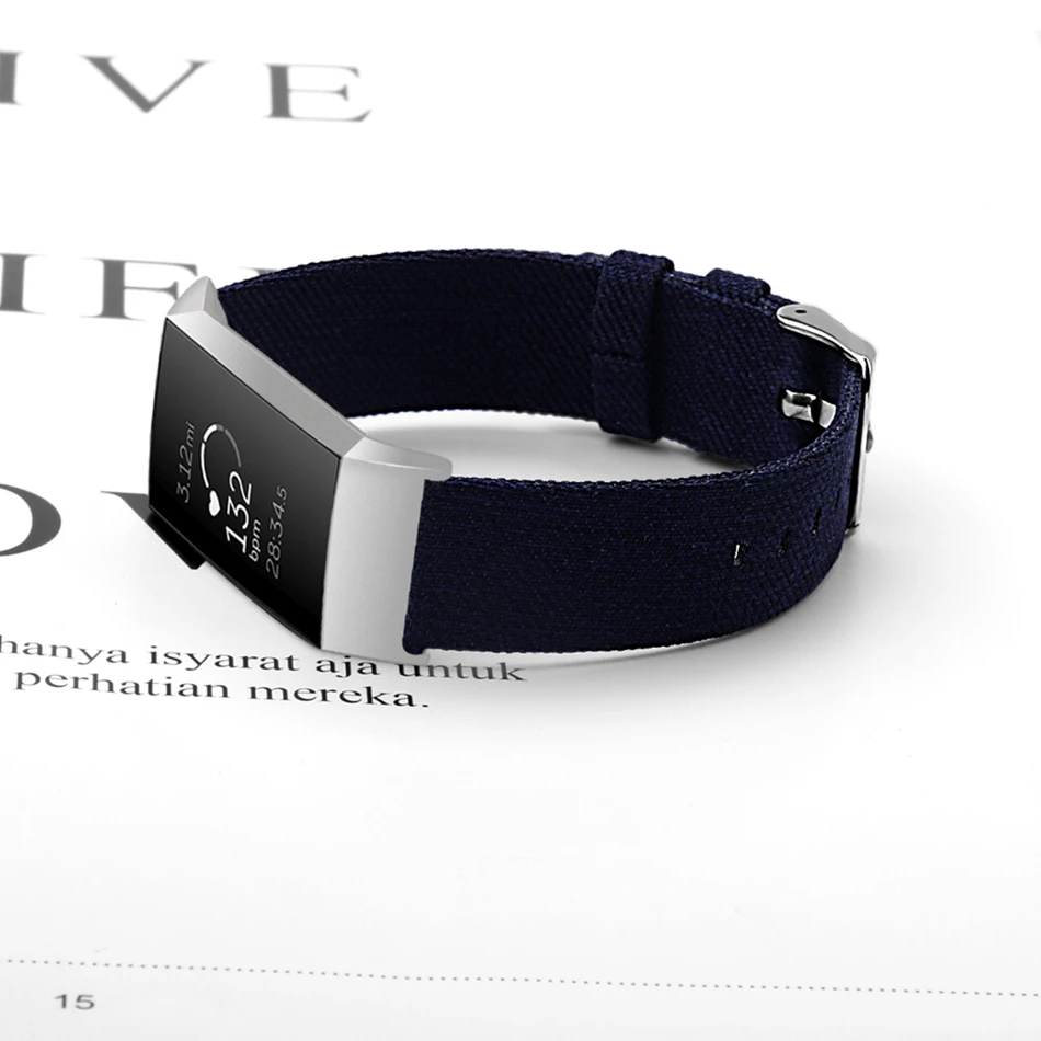 YUEDAER серый нейлоновый ремешок для Fitbit Charge 3 Charge3 ремешок для мужчин t холщовый ремешок для мужчин и женщин браслет для Fit Bit Charge 3