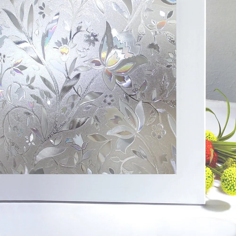 Funlife 60x200cm Decor Window Privacy Film Vinyl Self-adhesive Film Stained Window Film Window Clings Static Window Sticker