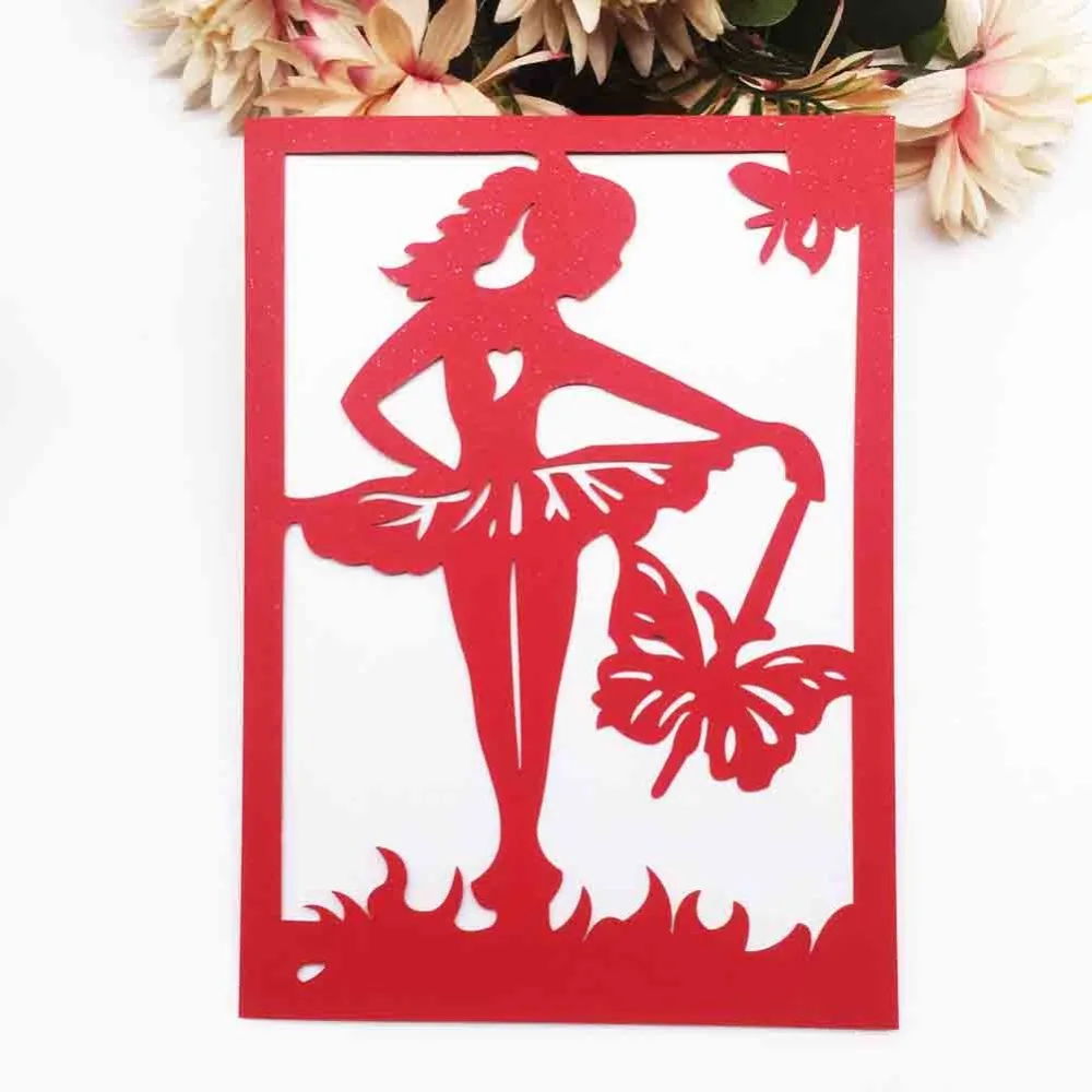

30pcs Ballet Dancers Decorate Butterflies Invitation Card With Wedding Engagement Marriage And Birthday Party Giftes Cards