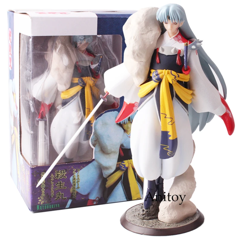 A InuYasha фигурка InuYasha Аниме Sesshoumaru фигурка игрушка в подарок 22 см KT4669 - Color: A