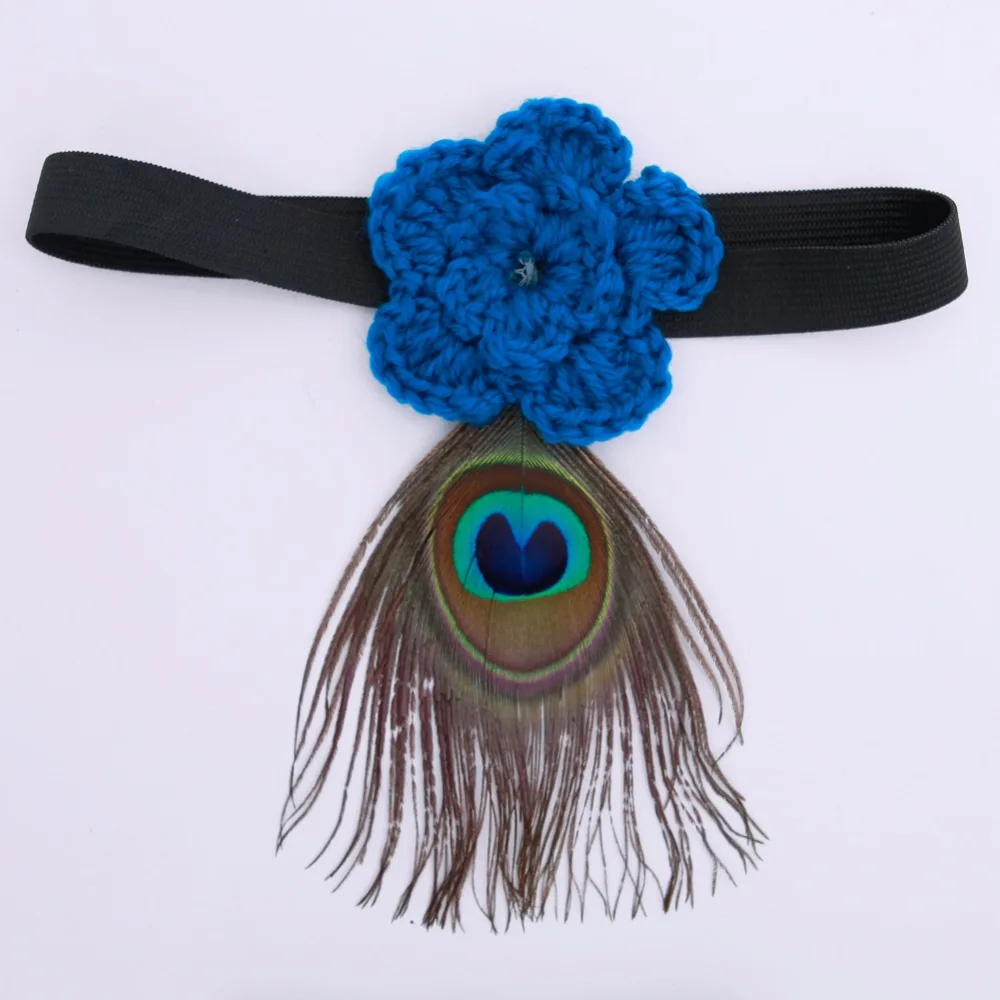 Прекрасная Мода Костюм Мальчик Девочка Ребенок Павлин Повязка Вязания Крючком