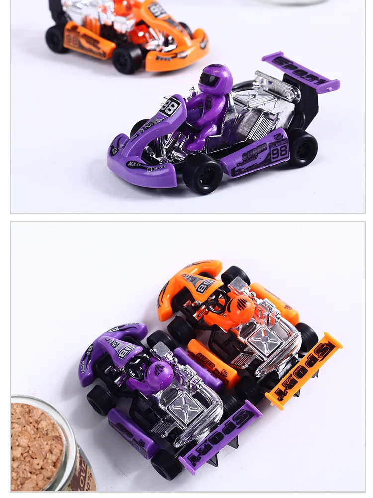 Детский мультяшный мини автомобиль для бега набор игрушек забавные пластиковые