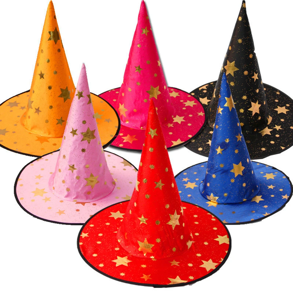 

Whole Sale Witch Hats Masquerade Ribbon Wizard Hat Party Hats Caps Cosplay Costume Accessories Halloween Party Fancy Dress Decor