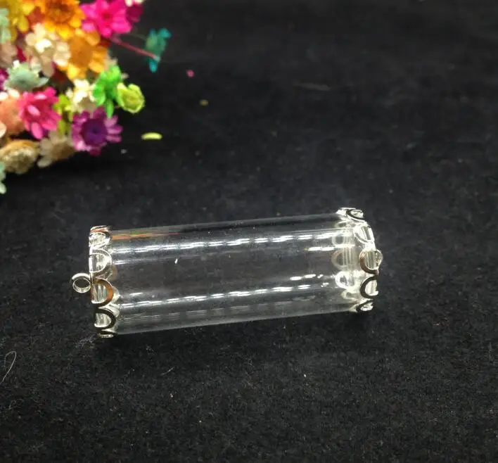 

20 компл./лот 40*15 мм открытый набор стеклянных трубок без наполнителя стеклянная бутылка для желаний кулон из Вейла ювелирное ожерелье DIY акс...