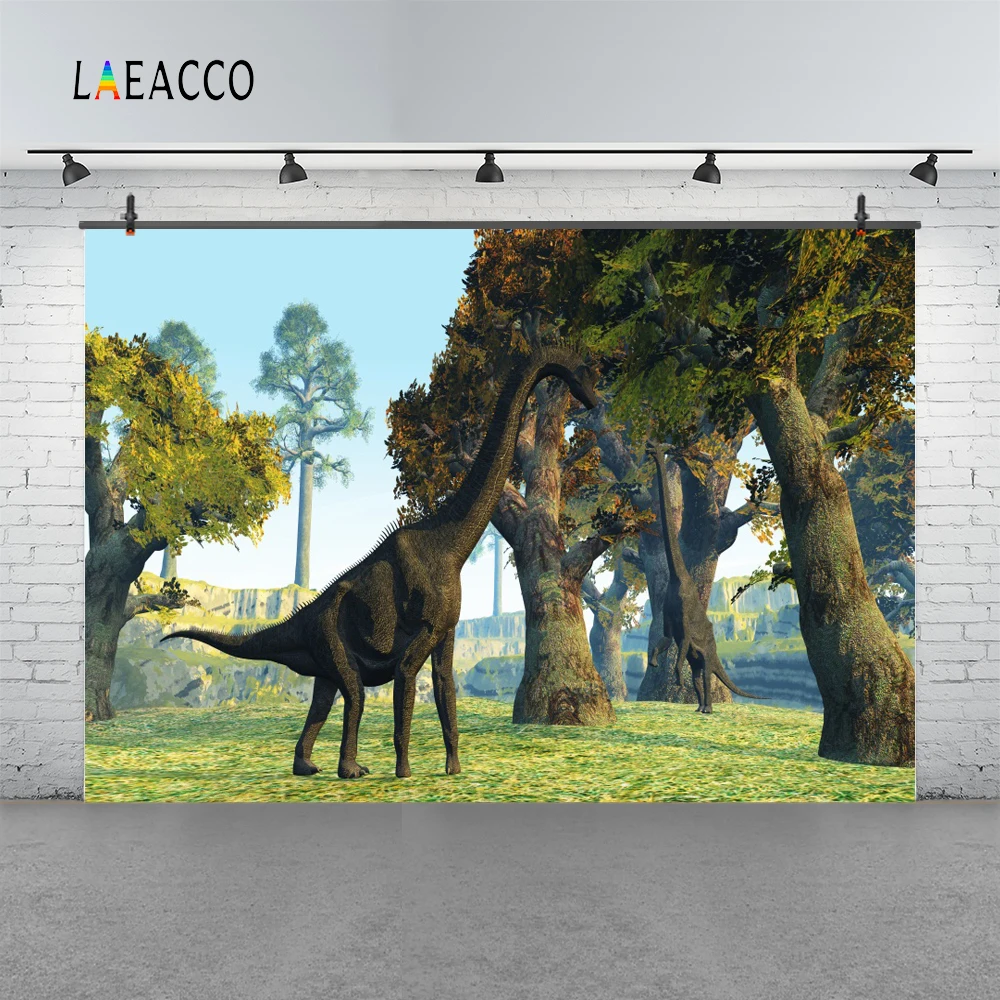 Laeacco Park Jurassic Dinosaur Forest Baby Party Photography Backgrounds Customized Photographic Backdrops For Photo Studio | Электроника