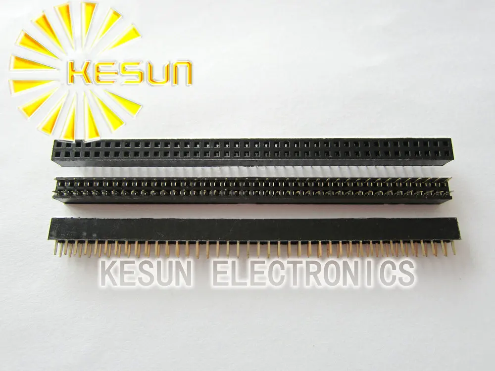 

50PCS 2.0mm 2X40 Gold-plated Double Row Straight Female Pin Header ROHS