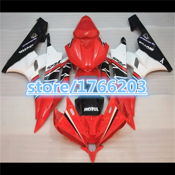 

YZF 600 For YZFR6 2006 2007 YZF R 6 YZF R6 06-07 Red white YZF600 YZF-R6 06 07 Fairing NEW red black