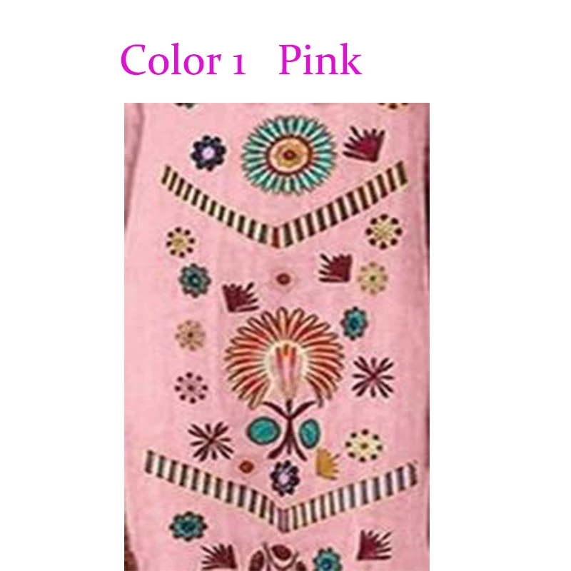 1 Pink ZANZEA женское богемное длинное платье с цветочным рисунком, летнее платье с разрезом на подоле для вечеринки, женский сарафан с длинным рукавом и v-образным вырезом, для работы, Vestido Kaftan 5XL - Цвет: 1 Pink