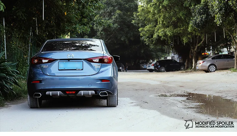 Подходит для Mazda 3 Axela 2013- задний бампер диффузор бамперы для губ защитная накладка ABS хромированная отделка 1Pes