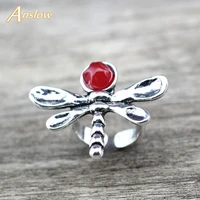 anslow new wholesale cheap large big dragonfly resin ring for lady girls women finger ring charms free shipping low0019ar