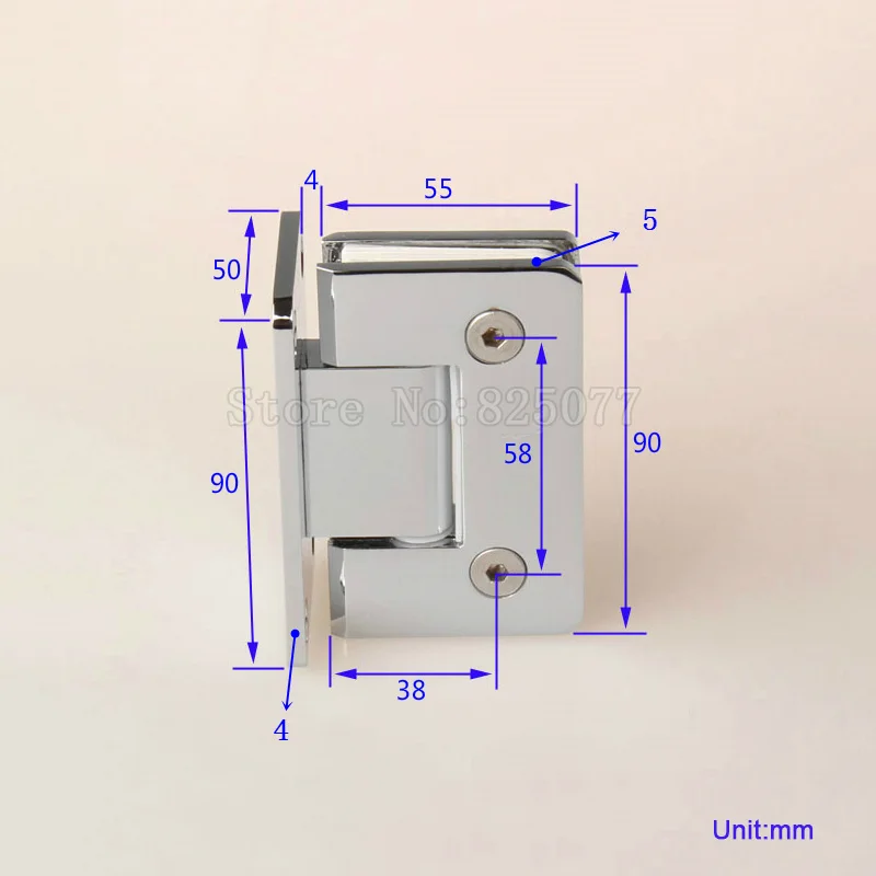 2 шт. роскошный хромированный 90 градусов Открытый медный настенный стеклянный