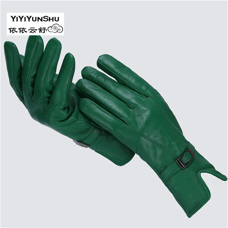 color 3 Yiyyunshu перчатки из натуральной овчины для женщин Натуральная Шерсть Зима Осень теплые меховые перчатки натуральный мех перчатки из натурального меха женские - Цвет: color 3