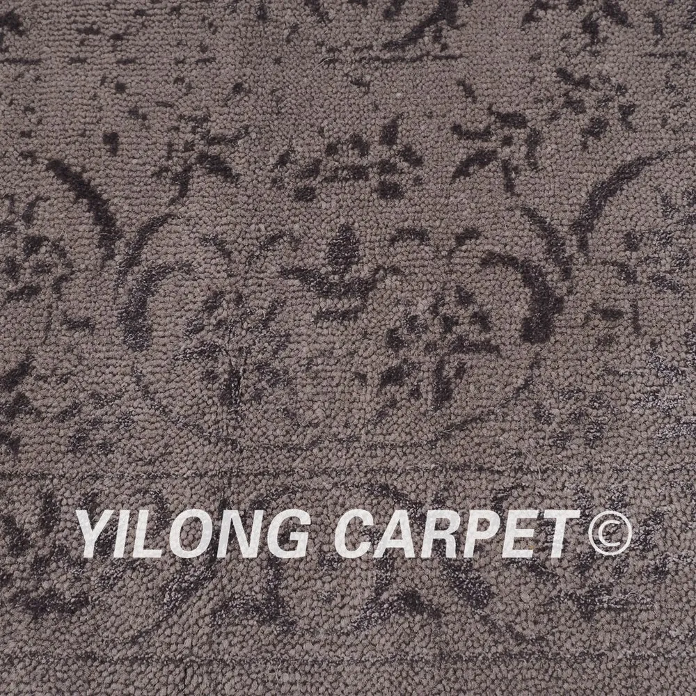 YILONG 5 'x 8' ручная работа искусственная кожа новый дизайн темные цветы с узлом