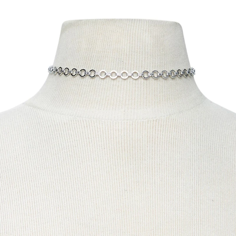 Простое Новое модное ожерелье с серебряным кольцом|fashion necklace|necklace fashioncollar necklace |