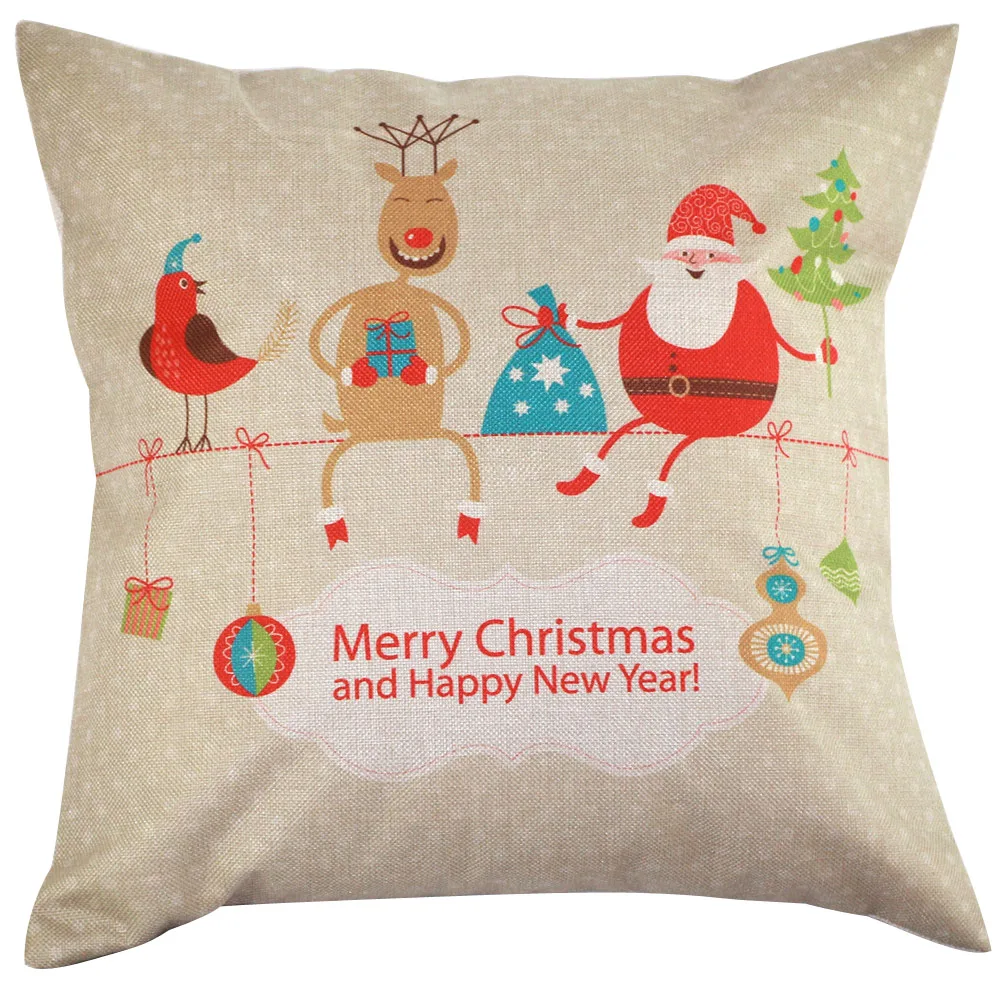 Наволочка Ouneed рождественские милые принты широкая винтажная наволочка для