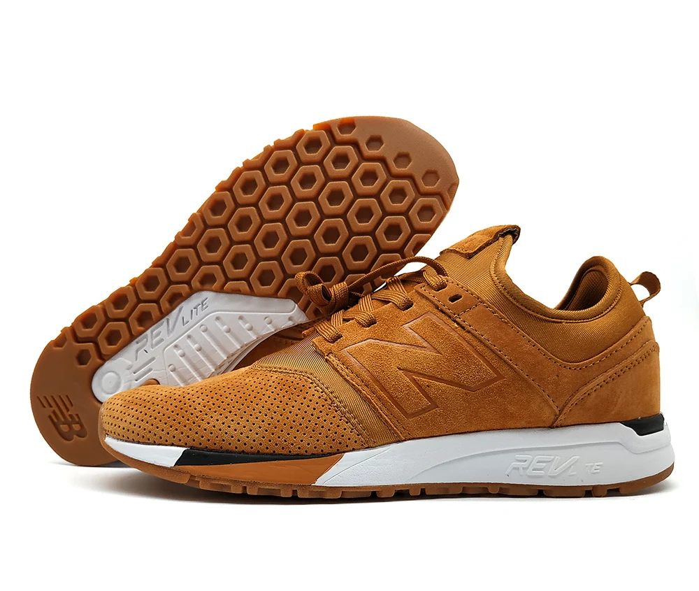 New Balance Nb247 мужские воздухопроницаемые кроссовки для бега бадминтон обувь коричневый новое поступление