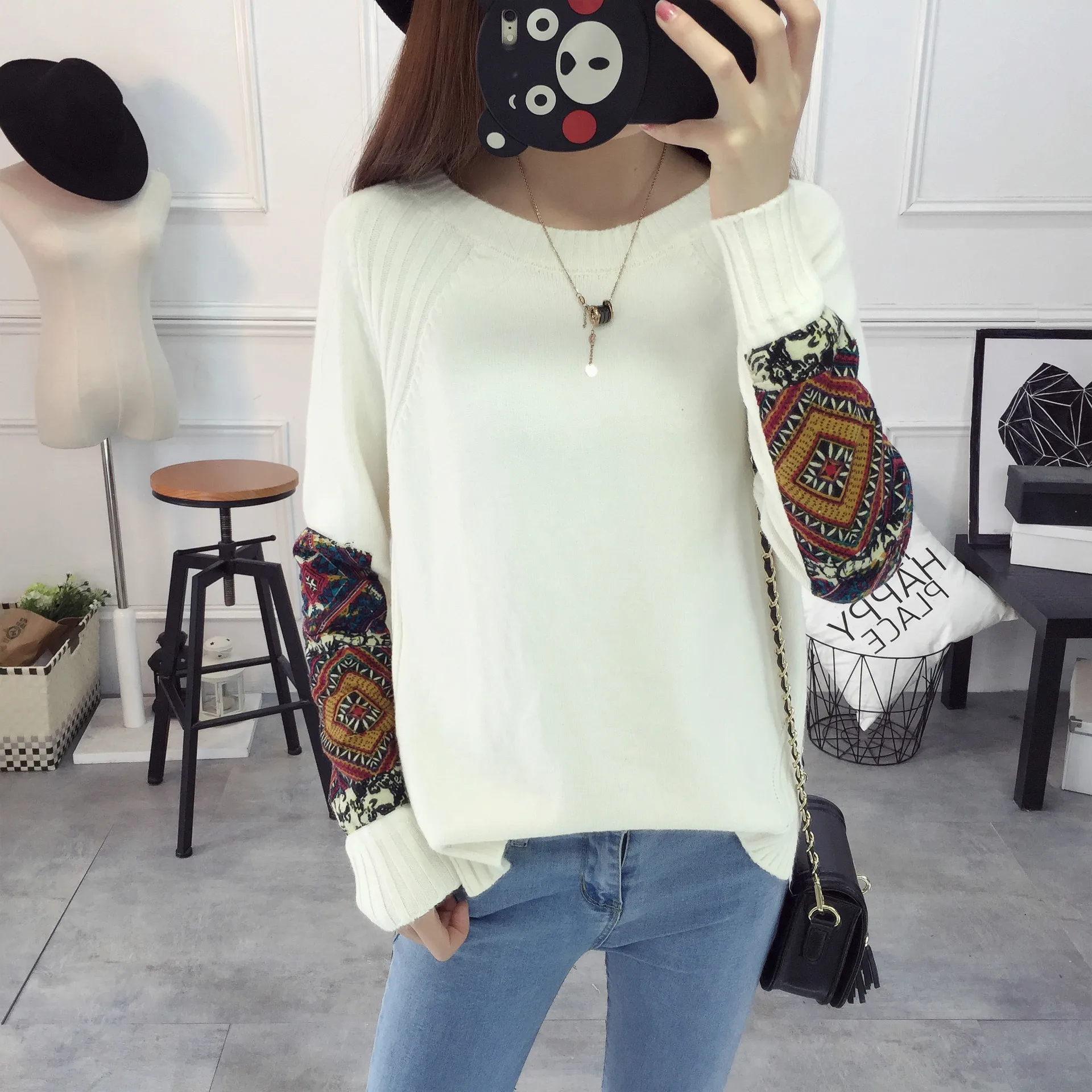 Autumn New Large Size S-3XL Loose Pullover Sweater Women All-match Sweaters Winter Coat Fashion Female Tops Shirt | Женская одежда