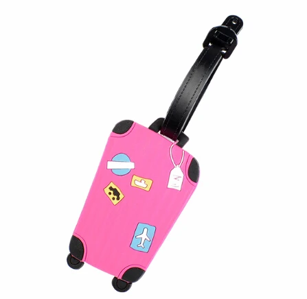 pink 1 шт. багажные бирки для путешествий, для конфет, цветная английская буква, багажная этикетка, ремень, чемодан, имя, ID адрес, ярлыки, багажные ярлыки - Цвет: pink