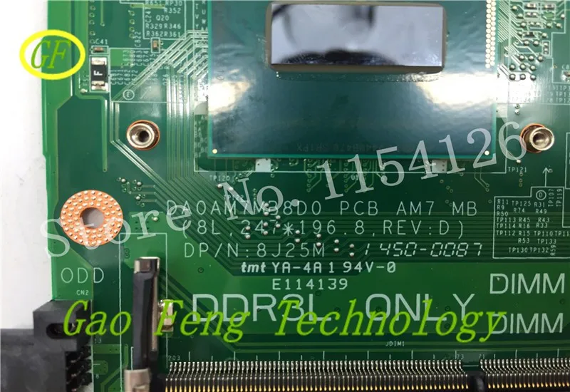 CN-047PYF DA0AM7MB8D0 материнская плата для ноутбука DELL 7447 047PYF SR1PX I7-4710HQ DRR3